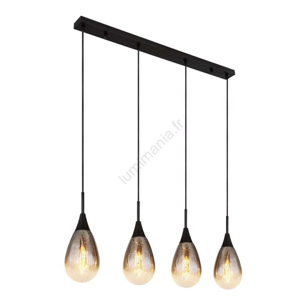 Suspension Filaire GLAM 4xE14/10W/230V Noir
