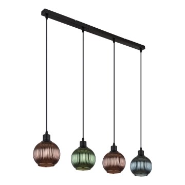 Globo - Suspension filaire 4xE27/25W/230V cuivre/vert/bleu