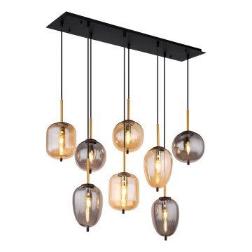 Globo - Suspension filaire 8xE14/40W/230V laiton