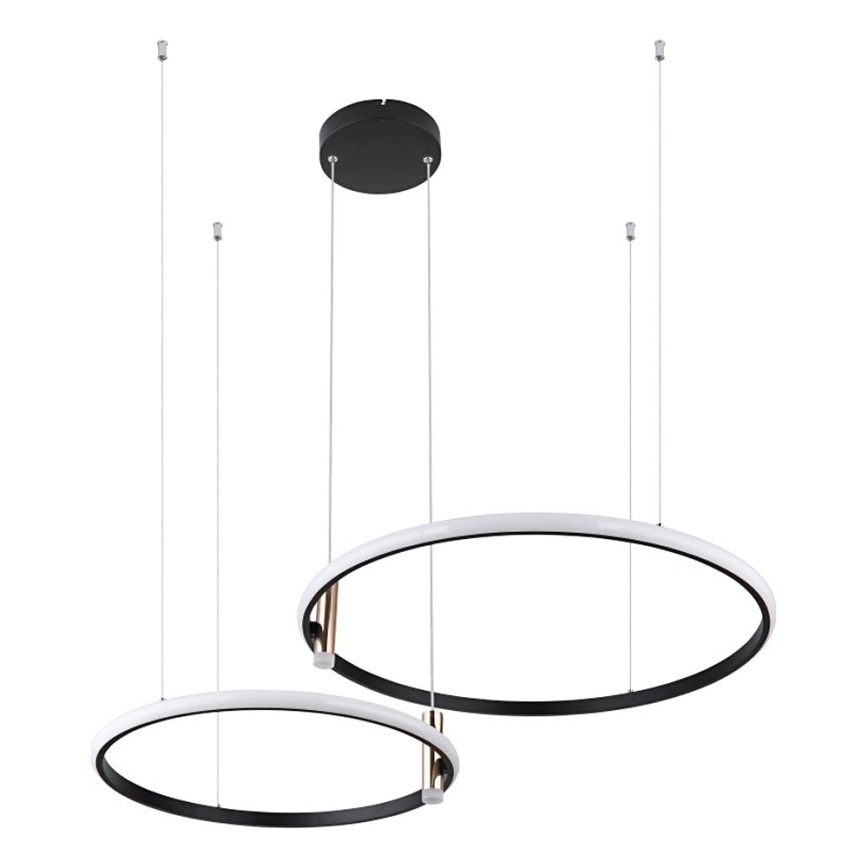 Globo - Suspension filaire à intensité variable LED/55W/230V 2700-6000K noir + Télécommande