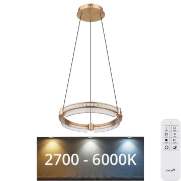 Globo - Suspension filaire en cristal à intensité variable LED/36W/230V 2700K-6000K + télécommande