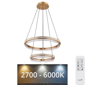 Globo - Suspension filaire en cristal à intensité variable LED/78W/230V 2700K-6000K + télécommande