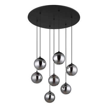 Globo - Suspension filaire LED 7xG9/3,5W/230V fumé/noir