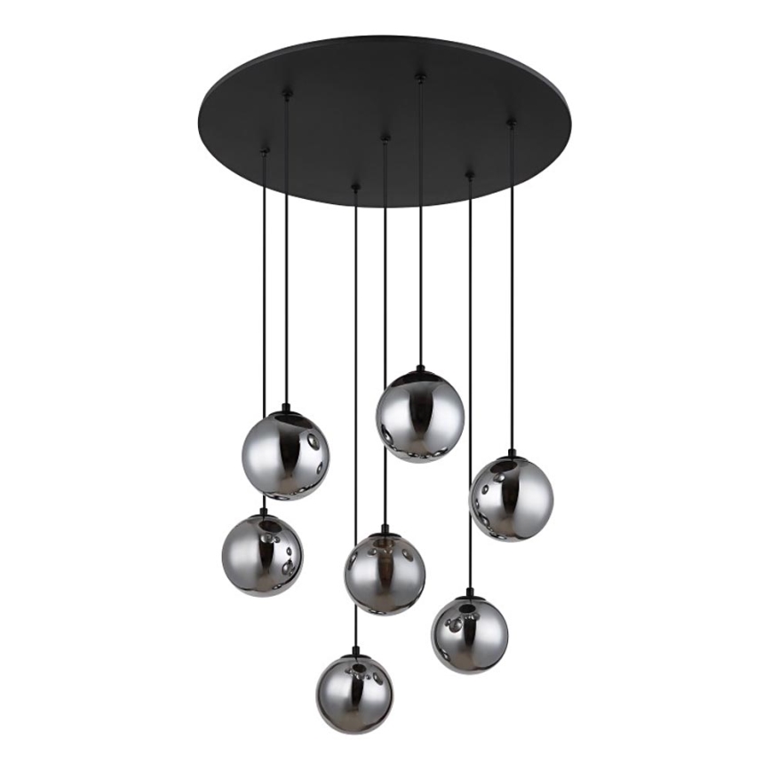 Globo - Suspension filaire LED 7xG9/3,5W/230V fumé/noir