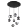 Globo - Suspension filaire LED 7xG9/3,5W/230V fumé/noir
