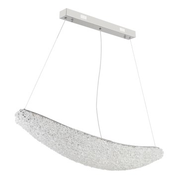 Globo - Suspension LED dimmable sur câble LED/40W/230V 2700-6000K chrome brillant + télécommande