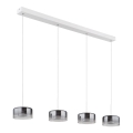 Globo - Suspension LED sur câble LED/24W/230V blanc/fumé