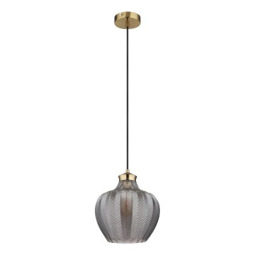 Globo - Suspension sur câble 1xE27/60W/230V Ø 22 cm fumé