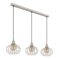 Globo - Suspension sur câble 3xE27/40W/230V beige