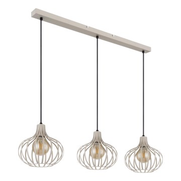 Globo - Suspension sur câble 3xE27/40W/230V beige