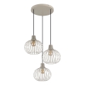 Globo - Suspension sur câble 3xE27/40W/230V beige