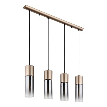 Globo - Suspension sur câble 4xE27/25W/230V, finition bronze