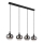 Globo - Suspension sur câble 4xE27/40W/230V noire