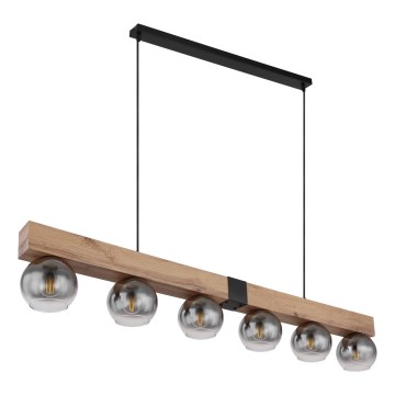 Globo - Suspension sur câble 6xE27/40W/230V