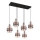 Globo - Suspension sur câble 6xE27/60W/230V marron