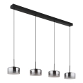 Globo - Suspension sur câble LED/24W/230V noir/fumé