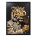 Globo - Tableau décoratif lumineux rechargeable LED/5W/5V, 72x52 cm, 1000 mAh, motif tigre