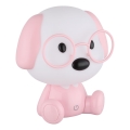 Globo - Veilleuse enfant rechargeable LED dimmable LED/1W/5V 500 mAh rose