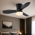 Globo - Ventilateur de plafond LED à intensité variable/15W/230V 2700-6500K noir + télécommande