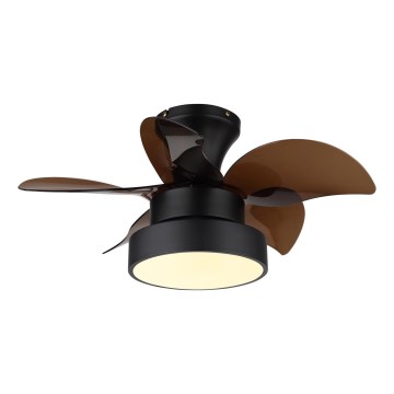 Globo - Ventilateur de plafond LED à intensité variable LED/22W/230V 3000/4500/6000K marron + télécommande