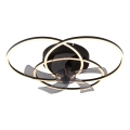 Globo - Ventilateur de plafond LED dimmable 40W/230V (3000–6500K), noir + télécommande
