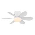 Globo - Ventilateur de plafond LED dimmable, 5 W, 230 V, 2700–6500 K, blanc, avec télécommande