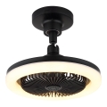 Globo - Ventilateur de plafond LED dimmable LED/20W/230V 3000-6500K noir + télécommande