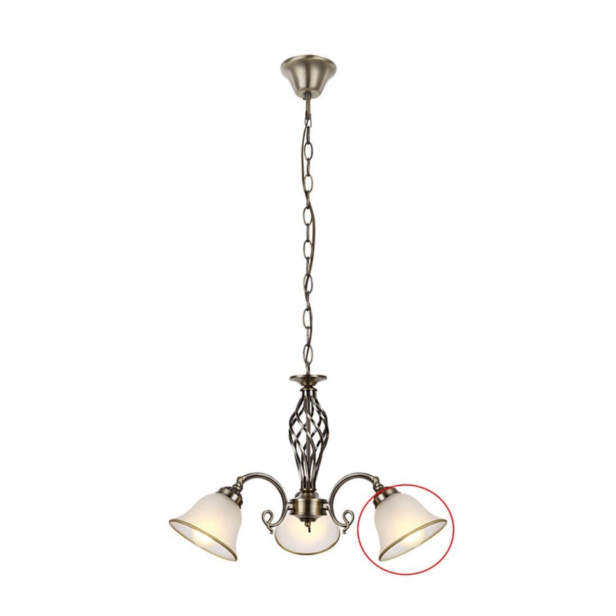 Globo - Verre de rechange pour lustre ODIN E27, blanc, Ø 16 cm