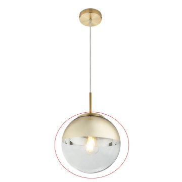 Globo - Verre de rechange pour lustre VARUS E27, doré, Ø 20 cm