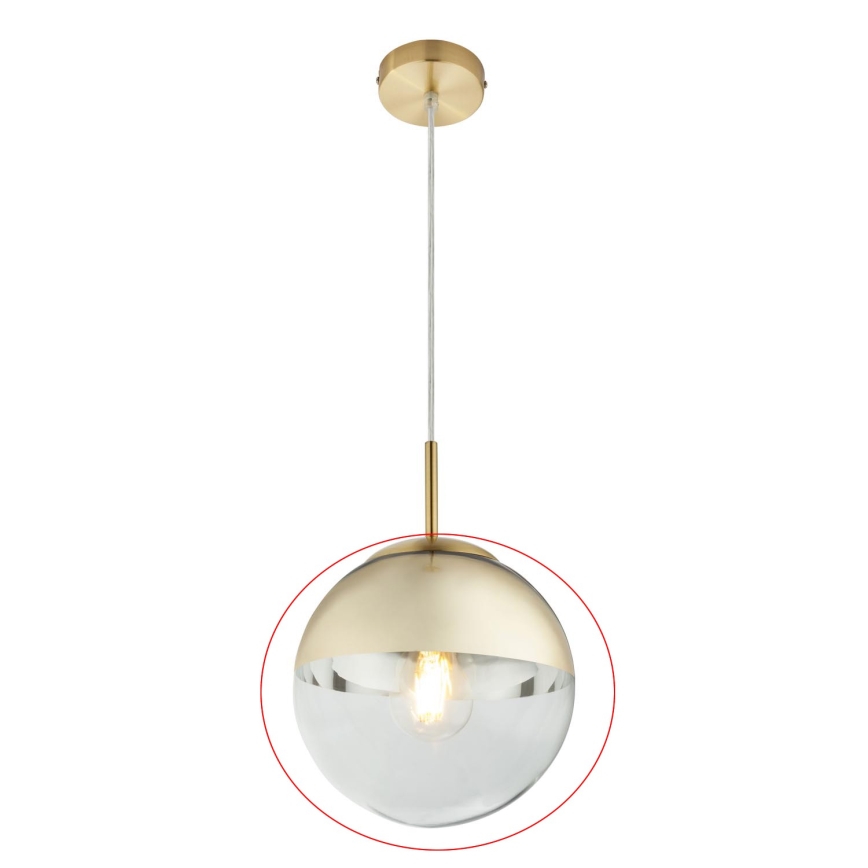 Globo - Verre de rechange pour lustre VARUS E27, doré, Ø 20 cm