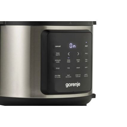 GORENJE GMC6SBK - Multicuiseur électrique multifonction 6 l 8 en 1 1000W/230V inox