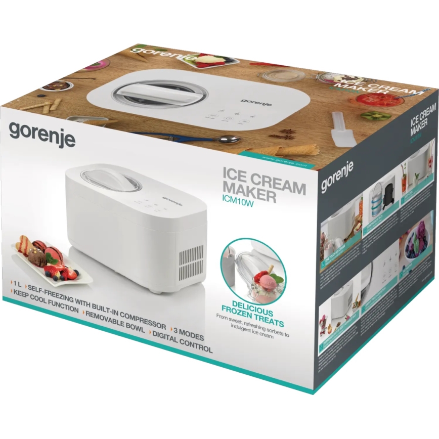 GORENJE ICM10W - Sorbetière 100W/230V blanche