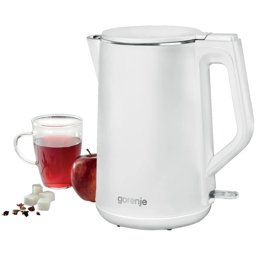 GORENJE K15DWW - Bouilloire électrique 1,5 l 2200 W/230 V blanche