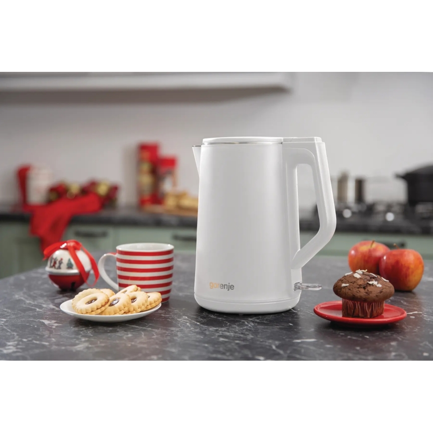 GORENJE K15DWW - Bouilloire électrique 1,5 l 2200 W/230 V blanche
