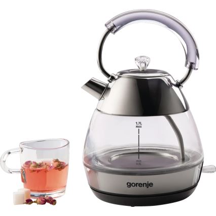 GORENJE K17GPD - Bouilloire électrique 1,7 l 2200W/230V transparente/inox