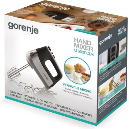 GORENJE M500DCBK - Batteur à main 500W/230V noir/gris
