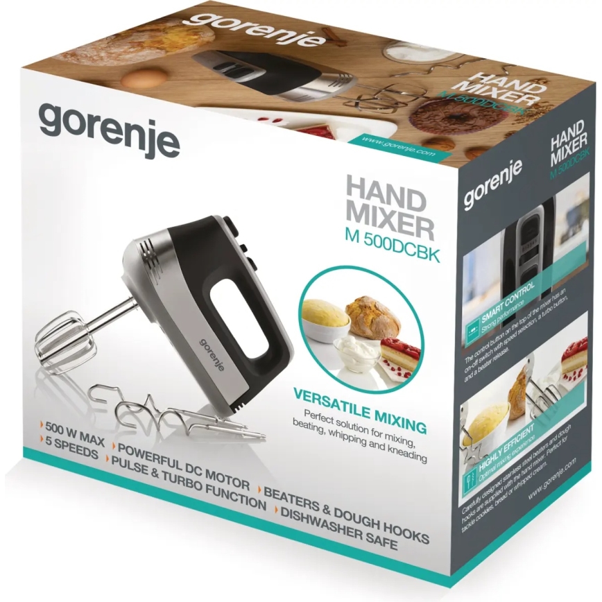 GORENJE M500DCBK - Batteur à main 500W/230V noir/gris