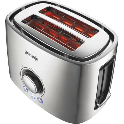 GORENJE T1000E - Grille-pain à deux fentes avec réchauffe-pain 1000W/230V, inox