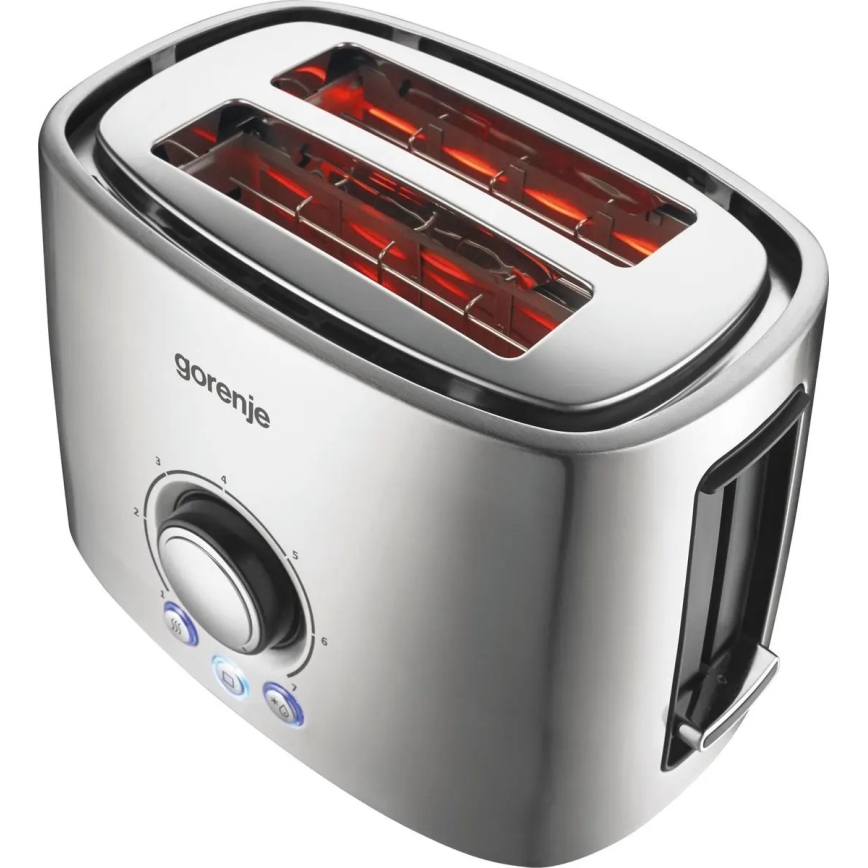 GORENJE T1000E - Grille-pain à deux fentes avec réchauffe-pain 1000W/230V, inox
