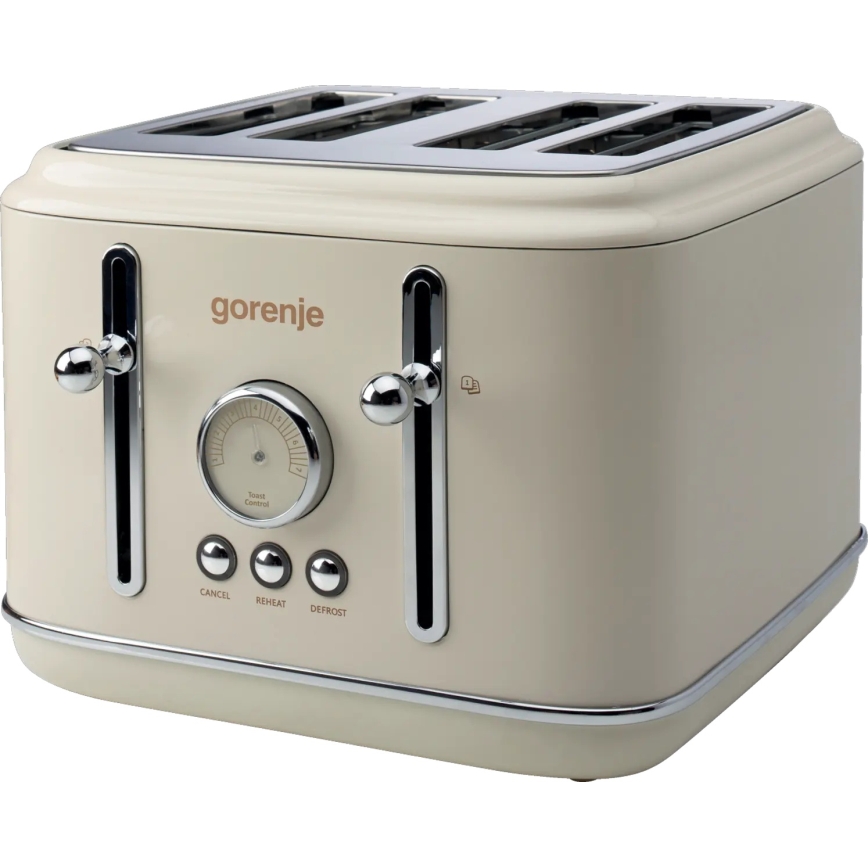 GORENJE T2300CLIN - Grille-pain 4 tranches 1150W/230V beige