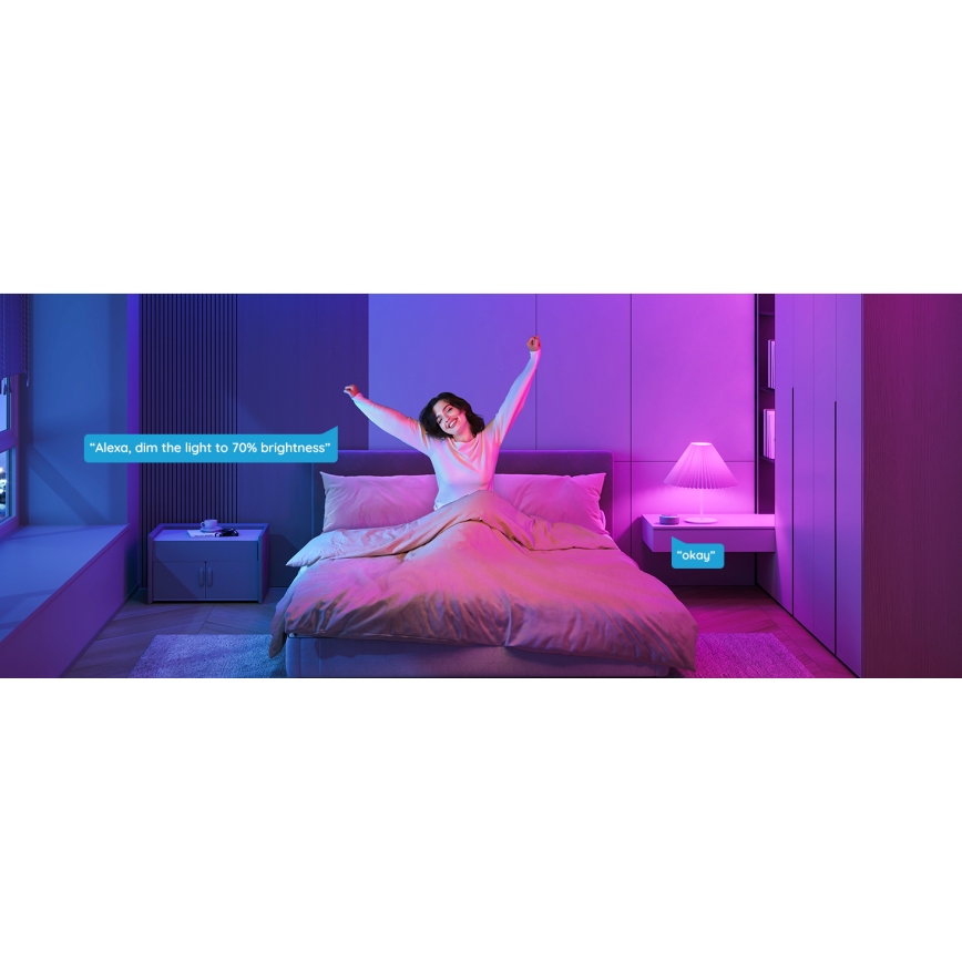Govee - Ampoule LED RGBWW à intensité variable Smart E27/12W/230V 2700-6500K Wi-Fi