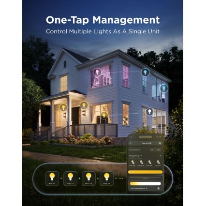Govee - Ampoule LED RGBWW dimmable Smart MATTER G80 E27/5W/230V 2700-6500K Wi-Fi