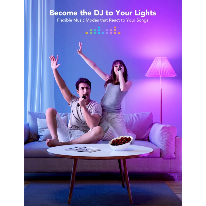 Govee - Ampoule LED RGBWW dimmable Smart MATTER E27/9W/230V 2700-6500K Wi-Fi