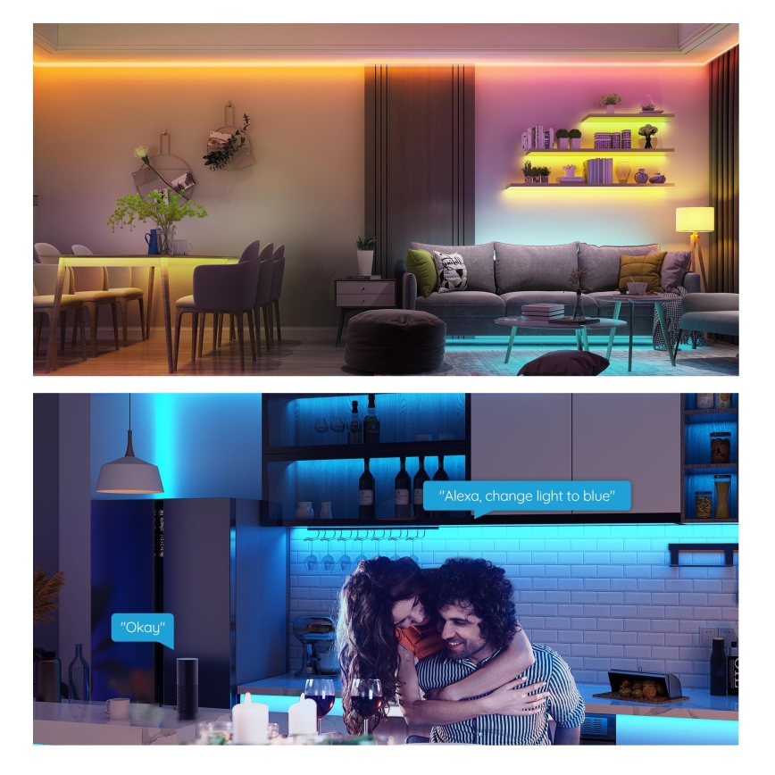 Govee - Bande LED RGB dimmable SMART LED/36W/24V 10m Wi-Fi