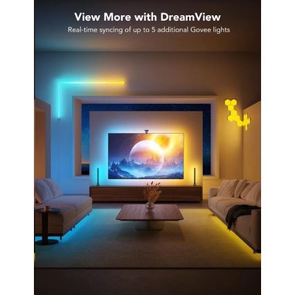 Govee - DreamView T2 DUAL TV 55-65" SMART LED rétroéclairage RGBIC Wi-Fi + télécommande