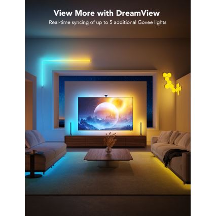 Govee - DreamView T2 DUAL TV 75-85 Rétroéclairage LED intelligent RGBIC Wi-Fi + télécommande