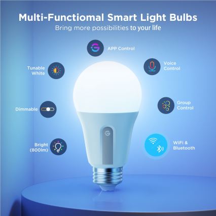 Govee - Lot de 2 ampoules LED dimmables Smart MATTER A60 E27/9W/230V 2700-6500K Wi-Fi