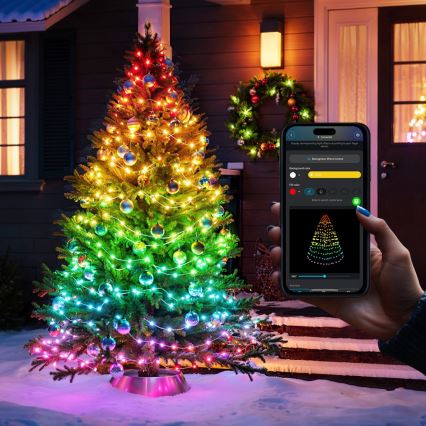 Govee - Guirlande de noël extérieure LED RGBICW 2700-6500K 20m Wi-Fi Matter IP66