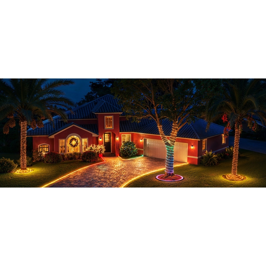 Govee - Guirlande de noël extérieure LED RGBICW 2700-6500K 20m Wi-Fi Matter IP66