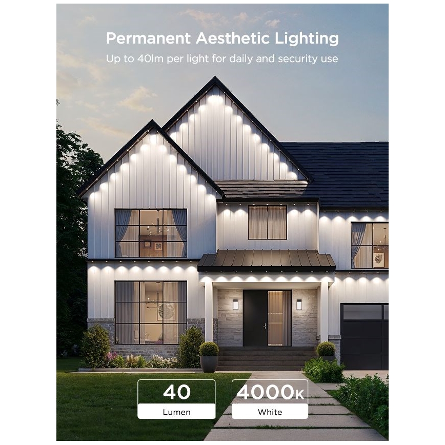 Govee - Guirlande de spots LED RGBIC 30 m Wi-Fi Matter IP67